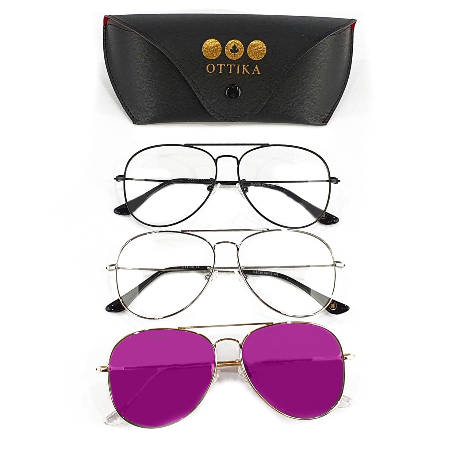 Care by Ottika - Classic Style | Blue Light Blocking & Photochromatic Purple Changeable